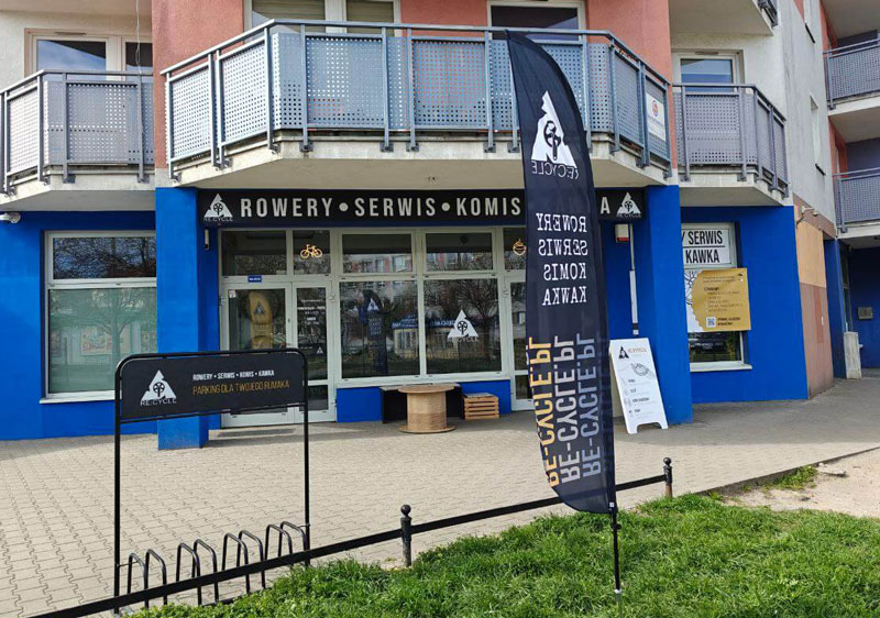 Materiały reklamowe dla serwisu rowerowego