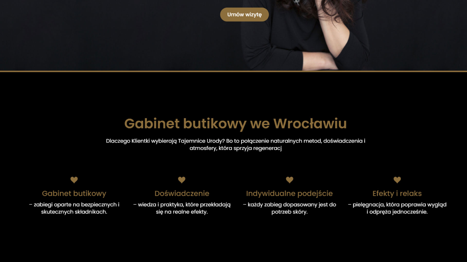 Strona dla salonu kosmetycznego