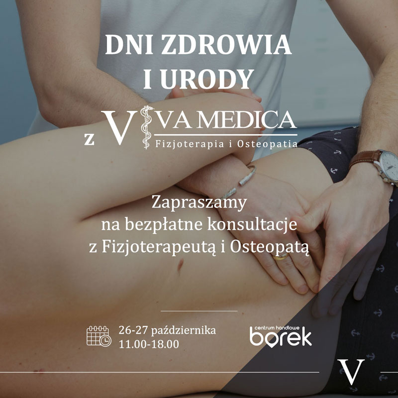 Grafika na Facebooka promująca wydarzenie „Dni Zdrowia i Urody” w Viva Medica — materiały reklamowe Viva Medica.